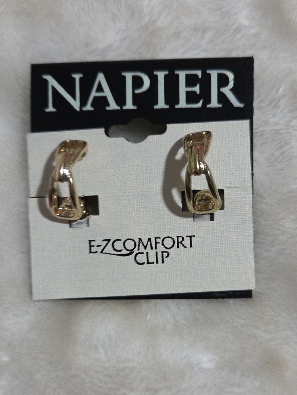 Napier E-Z Comfort Clip On Earrings. NWT.